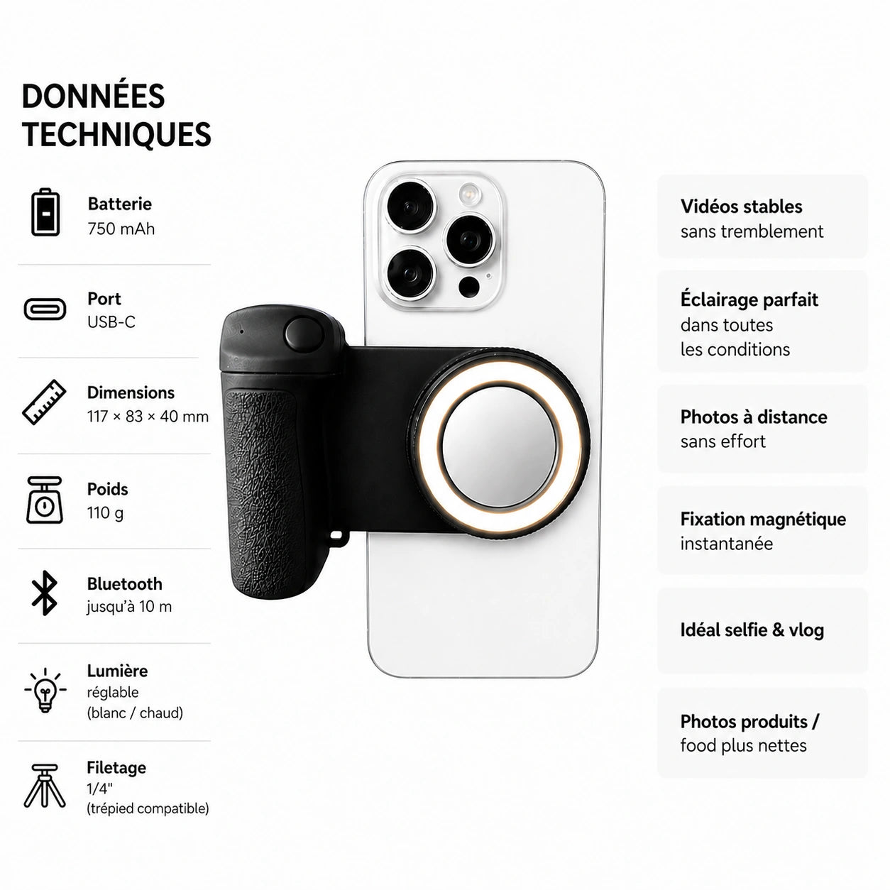 GripStudio — Poignée Photo MagSafe